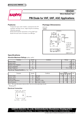 1SV241 Datasheet PDF SANYO -> Panasonic