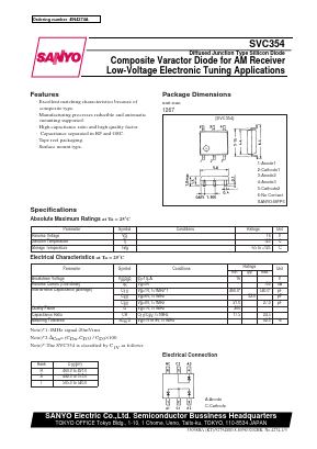 SVC354 Datasheet PDF SANYO -> Panasonic