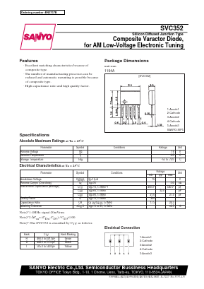 SVC352 Datasheet PDF SANYO -> Panasonic