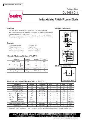 DL-3038-011 Datasheet PDF SANYO -> Panasonic