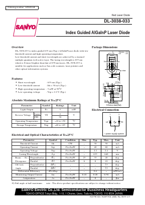 DL-3038-033 Datasheet PDF SANYO -> Panasonic