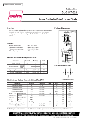 DL-3147-021 Datasheet PDF SANYO -> Panasonic