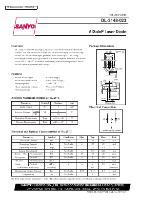 DL-3148-023 Datasheet PDF SANYO -> Panasonic