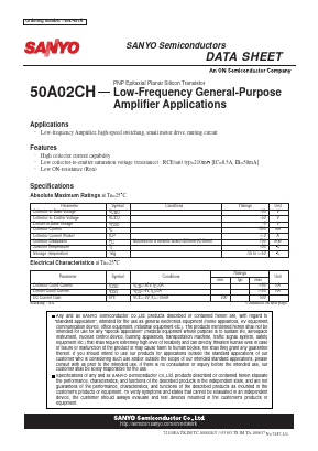 50A02CH Datasheet PDF SANYO -> Panasonic