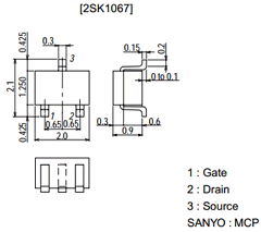 2SK1067 Datasheet PDF SANYO -> Panasonic