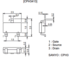 CPH3406 Datasheet PDF SANYO -> Panasonic