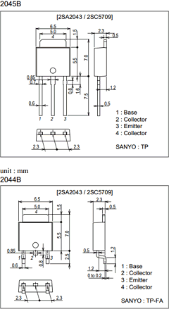 2SC5709TP-FA Datasheet PDF SANYO -> Panasonic