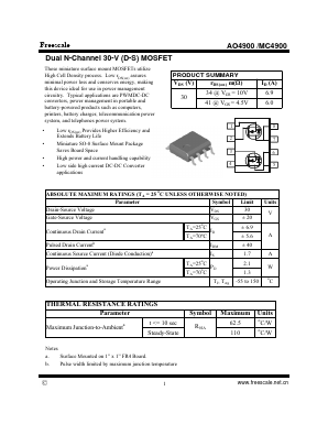 MC4900 Datasheet PDF SHENZHENFREESCALE
