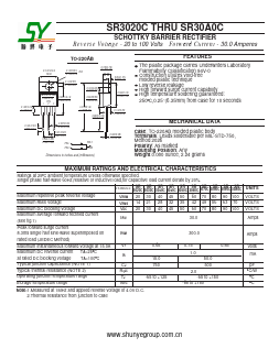 SR3030C Datasheet PDF Shunye Enterprise