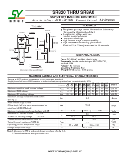 SR820 Datasheet PDF Shunye Enterprise