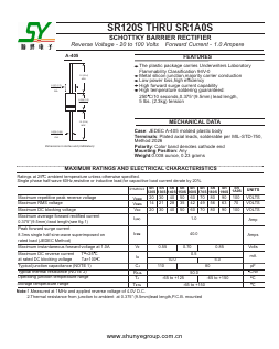 SR120S Datasheet PDF Shunye Enterprise