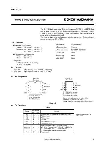 DP008-A Datasheet PDF Seiko Instruments Inc