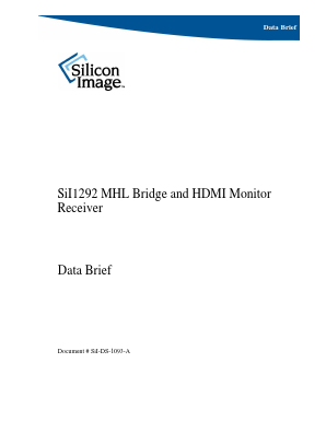 SII1292 Datasheet PDF Silicon image