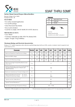 S3AF Datasheet PDF SHIKE Electronics