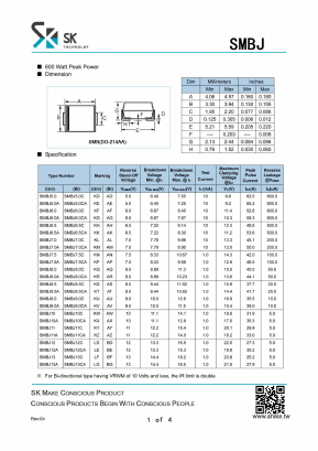 SMBJ10C Datasheet PDF SHIKE Electronics