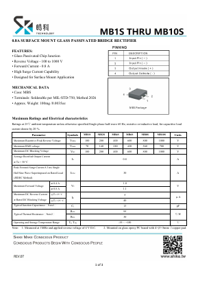 MB2S Datasheet PDF SHIKE Electronics