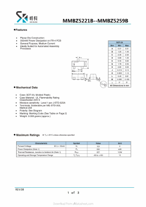 MMBZ5225B Datasheet PDF SHIKE Electronics