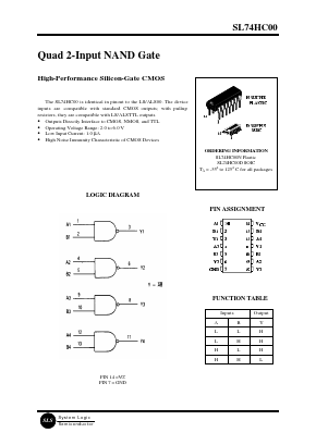 SL74HC00N Datasheet PDF System Logic Semiconductor