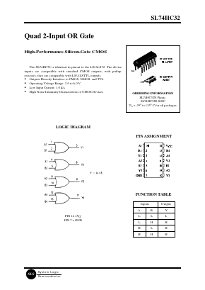 SL74HC32 Datasheet PDF System Logic Semiconductor