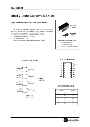 SL74HC86 Datasheet PDF System Logic Semiconductor
