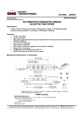 301CMQ040 Datasheet PDF Sangdest Microelectronic (Nanjing) Co., Ltd