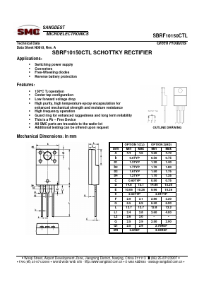 SBRF10150CTL Datasheet PDF Sangdest Microelectronic (Nanjing) Co., Ltd