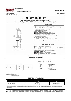 RL103 Datasheet PDF Sangdest Microelectronic (Nanjing) Co., Ltd