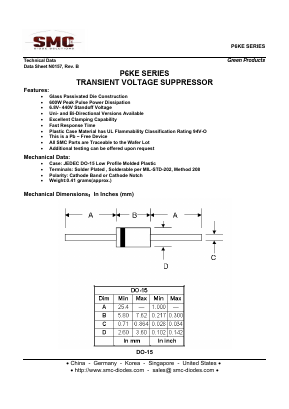 P6KE10A Datasheet PDF Sangdest Microelectronic (Nanjing) Co., Ltd