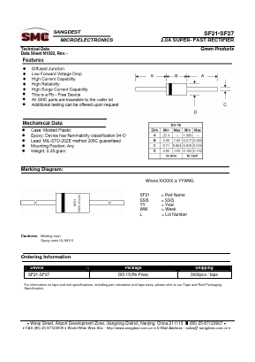 SF21 Datasheet PDF Sangdest Microelectronic (Nanjing) Co., Ltd