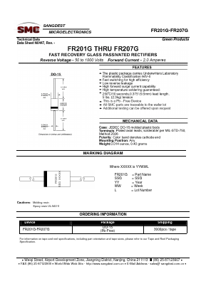 FR202G Datasheet PDF Sangdest Microelectronic (Nanjing) Co., Ltd
