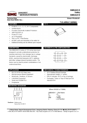 SMDA05-6 Datasheet PDF Sangdest Microelectronic (Nanjing) Co., Ltd