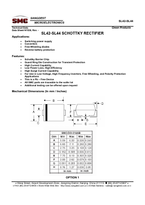 SL44 Datasheet PDF Sangdest Microelectronic (Nanjing) Co., Ltd