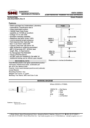15KPA78C Datasheet PDF Sangdest Microelectronic (Nanjing) Co., Ltd