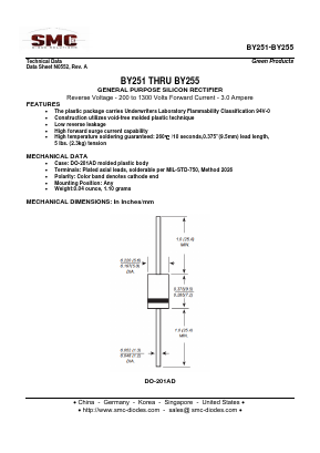 BY252 Datasheet PDF Sangdest Microelectronic (Nanjing) Co., Ltd