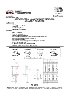 STF20100C Datasheet PDF Sangdest Microelectronic (Nanjing) Co., Ltd