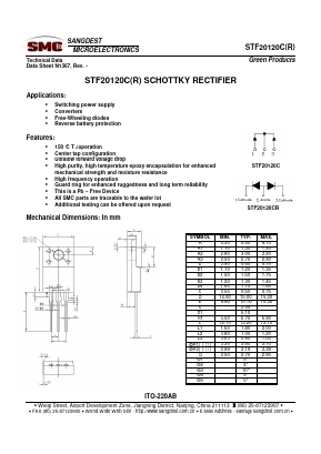STF20120CR Datasheet PDF Sangdest Microelectronic (Nanjing) Co., Ltd