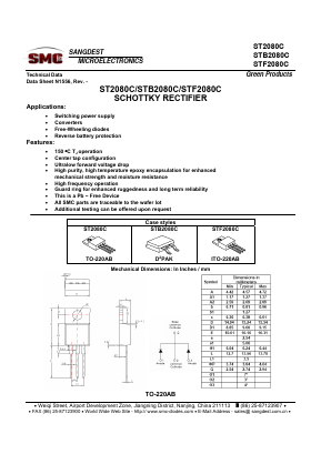 STB2080C Datasheet PDF Sangdest Microelectronic (Nanjing) Co., Ltd