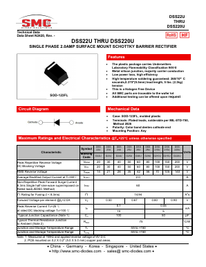 DSS22U Datasheet PDF SMC Diode Solutions Co. LTD