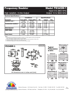 FD34SM-1 Datasheet PDF Spectrum Microwave, Inc.