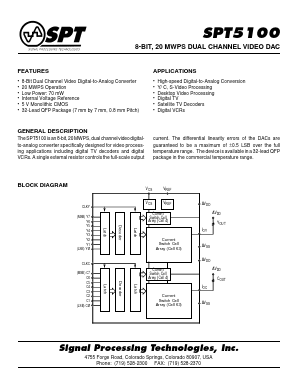 SPT5100 Datasheet PDF Signal Processing Technologies