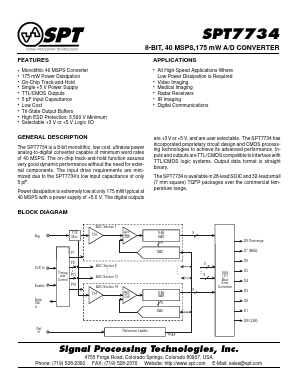 SPT7734SCT Datasheet PDF Signal Processing Technologies