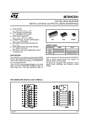 M74HC541 Datasheet PDF STMicroelectronics