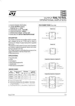 TS462IN Datasheet PDF STMicroelectronics