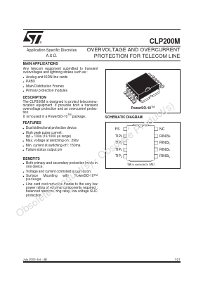 CLP200M-TR Datasheet PDF STMicroelectronics