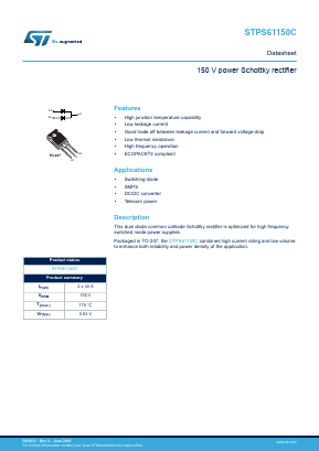 STPS61150C Datasheet PDF STMicroelectronics