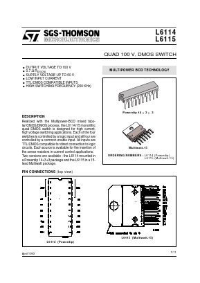 L6114 Datasheet PDF STMicroelectronics