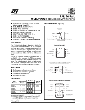 TS861 Datasheet PDF STMicroelectronics