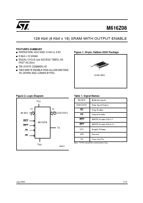 M616Z08-20MH3 Datasheet PDF STMicroelectronics