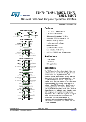 TSH70CD Datasheet PDF STMicroelectronics