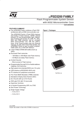 UPSD3254AV-24U6 Datasheet PDF STMicroelectronics